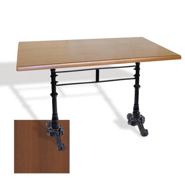 Çipa 3002 Döküm Ayak Masa 80x120 cm - (Werzalit, Wermodin ve Allzalit Tabla) - Koyu Ahşap ürün görseli 1