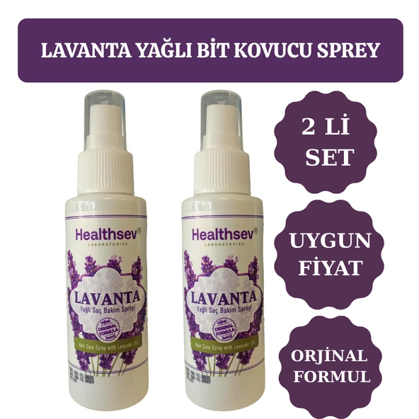 Healthsev 2 adet Lavanta yağlı Bit kovucu Saç Bakım Spreyi 100 ml ürün görseli 1