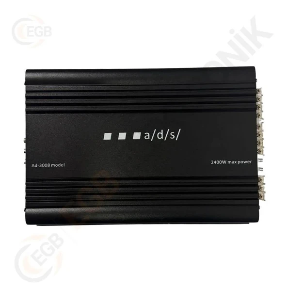 ADS AD-3008 2400W 4 KANAL OTO ANFİ ürün görseli 1