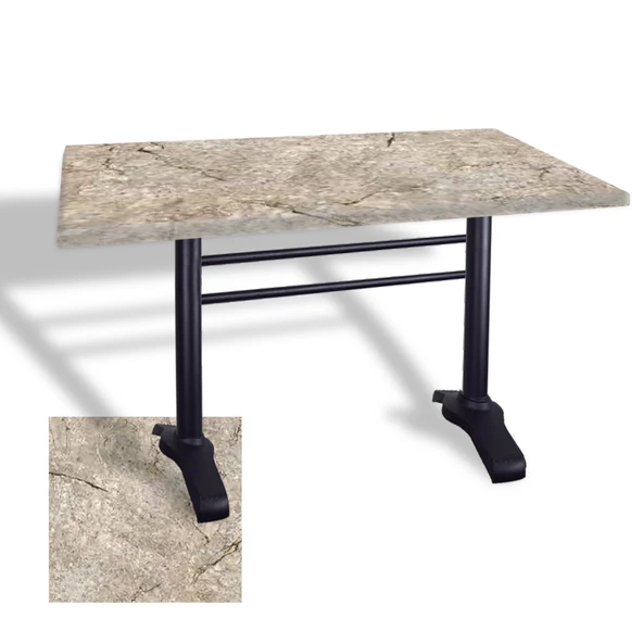 Çipa 3010 Döküm Ayak Masa 80x120 cm - (Werzalit, Wermodin ve Allzalit Tabla) - Scala Marble ürün görseli 1