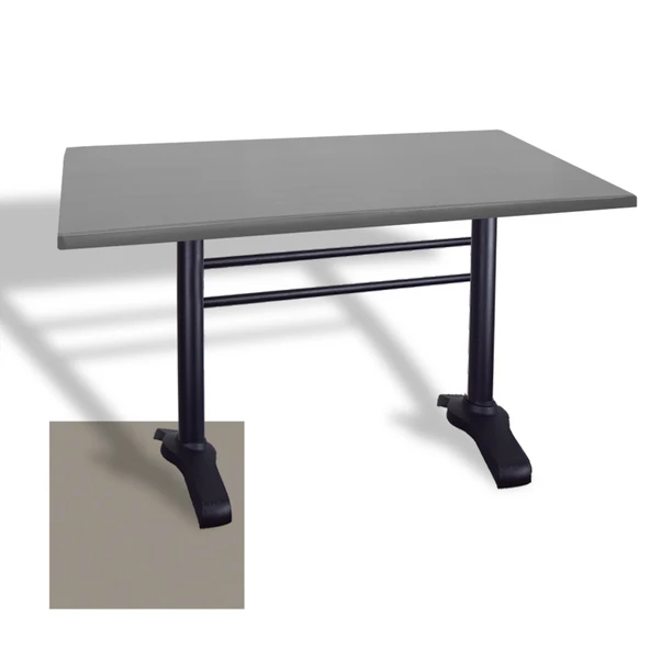 Çipa 3010 Döküm Ayak Masa 80x120 cm - (Werzalit, Wermodin ve Allzalit Tabla) - Koyu Gri ürün görseli 1