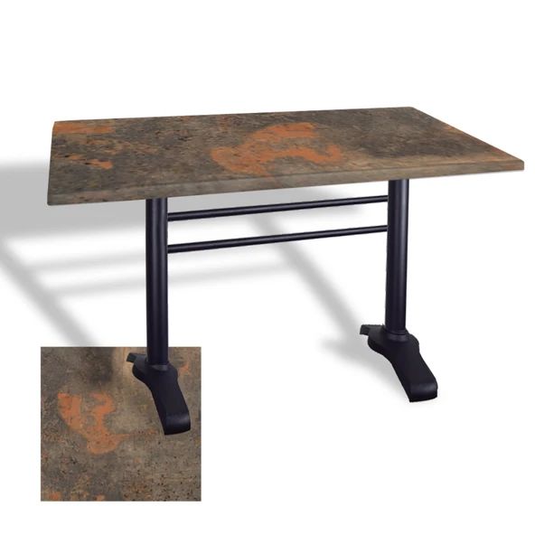 Çipa 3010 Döküm Ayak Masa 80x120 cm - (Werzalit, Wermodin ve Allzalit Tabla) - Metalic Oxid 1 ürün görseli 1