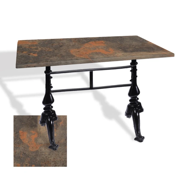 Çipa 3001 Döküm Ayak Masa 80x140 cm - (Werzalit, Wermodin ve Allzalit Tabla) - Metalic Oxid 1 ürün görseli 1