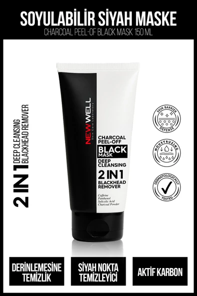 New Well 2İN 1 Soyulabilir Siyah Maske 150 Ml ürün görseli 1