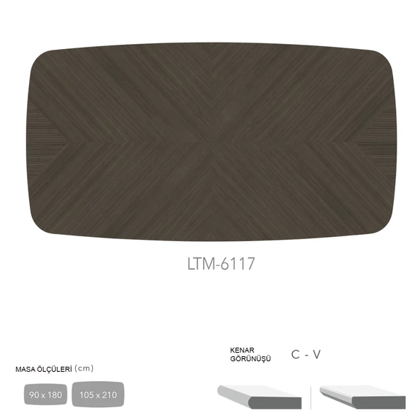 CDF Masa Tablası 90X180 - DCLTM6117 ürün görseli 1