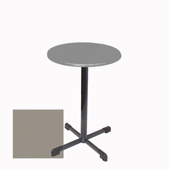 Bistro Masa Halley - (Werzalit, Wermodin ve Allzalit Tabla 70 cm çap) - Koyu Gri ürün görseli 1