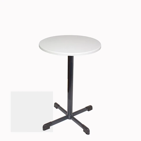 Bistro Masa Halley - (Werzalit, Wermodin ve Allzalit Tabla 70 cm çap) - Beyaz ürün görseli 1