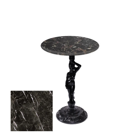 Bistro Döküm Ayak Çipa Angel Masa -  (Werzalit, Wermodin ve Allzalit Tabla 60 cm çap) - Teramo ürün görseli 1