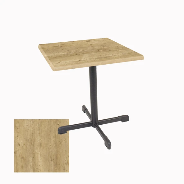 Halley Kare Masa 70x70 cm - (Werzalit, Wermodin ve Allzalit Tabla) - Avalon Pine ürün görseli 1