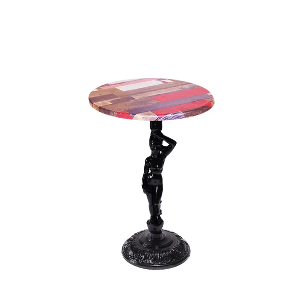 Bistro Döküm Ayak Çipa Angel Masa -  (Werzalit, Wermodin ve Allzalit Tabla 70 cm çap) - Redwood ürün görseli 1