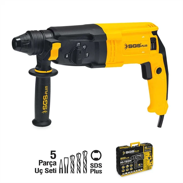 SGS PROFESYONEL KIRICI-DELİCİ MATKAP 800 Watt 26 MM 3.1 KG (SDS PLUS) ürün görseli 1