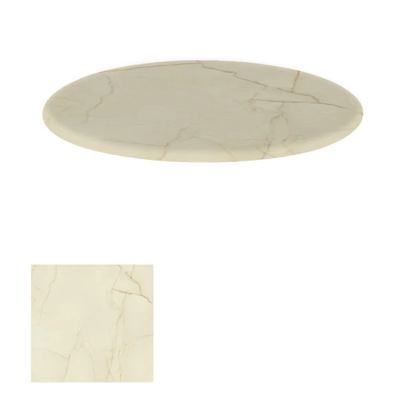 Wermodin Masa Tablası Yuvarlak 107 cm - Golden Marble ürün görseli 1