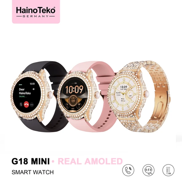 Haino Teko G18 Mini Real Amoled Akıllı Saat - Şık ve Zarif Tasarım ürün görseli 1