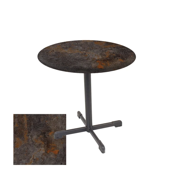 Halley Yuvarlak ESB Masa Çap 80cm - (Werzalit, Wermodin ve Allzalit Tabla) - Metalic Oxid 3 ürün görseli 1