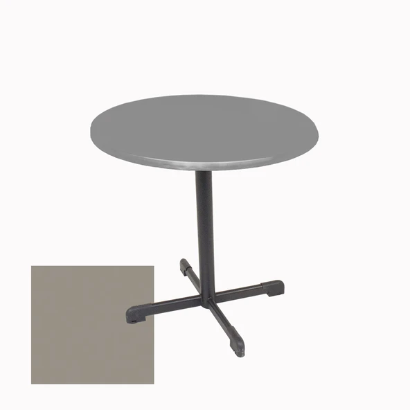 Halley Yuvarlak ESB Masa Çap 80cm - (Werzalit, Wermodin ve Allzalit Tabla) - Koyu Gri ürün görseli 1