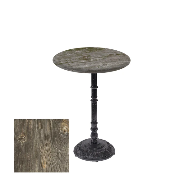Bistro Döküm Ayak Çipa-6075 Masa -  (Werzalit, Wermodin ve Allzalit Tabla 60 cm çap) - Old Pine ürün görseli 1