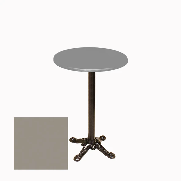 Bistro Döküm Ayak Çipa Masa -  (Werzalit, Wermodin ve Allzalit Tabla 70 cm çap) -  Koyu Gri ürün görseli 1