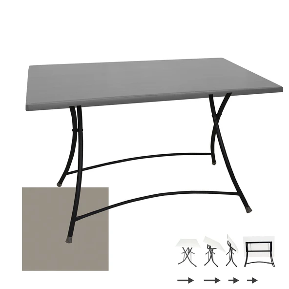 Modern Katlanır Masa 70x120 cm - (Werzalit, Wermodin ve Allzalit Tabla) - Koyu Gri ürün görseli 1