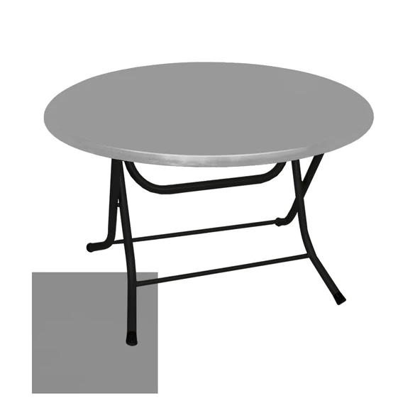 Klasik Katlanır Masa Yuvarlak (107 cm Çap) - (Werzalit, Wermodin ve Allzalit Tabla) - Koyu Gri ürün görseli 1