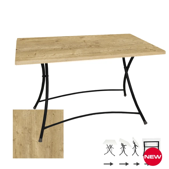 Modern Katlanır Masa 80x120 cm - (Werzalit, Wermodin ve Allzalit Tabla) - Avalone Pine ürün görseli 1
