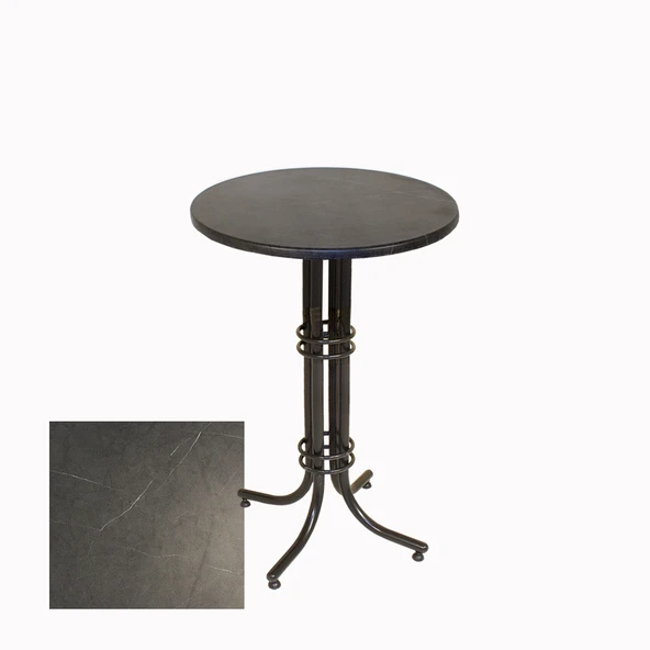 Bistro Masa Buket - (Werzalit, Wermodin ve Allzalit Tabla 70 cm çap) - Grey Marble ürün görseli 1