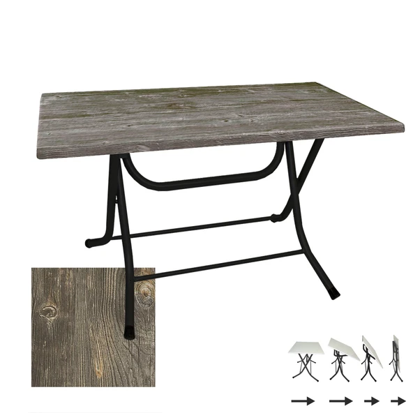 Klasik Katlanır Masa 70x120 cm - (Werzalit, Wermodin ve Allzalit Tabla) - Old Pine ürün görseli 1