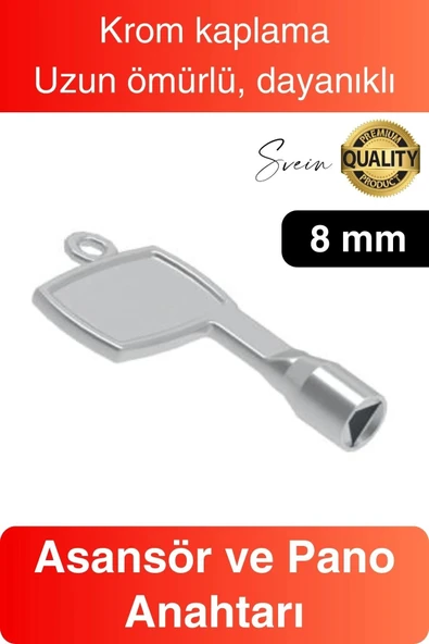 8 mm Asansör Pano Anahtarı Krom Kaplama Kapı Açma Dayanıklı Kolay Pratik Uyumlu Standart Kırılmaz ürün görseli 1