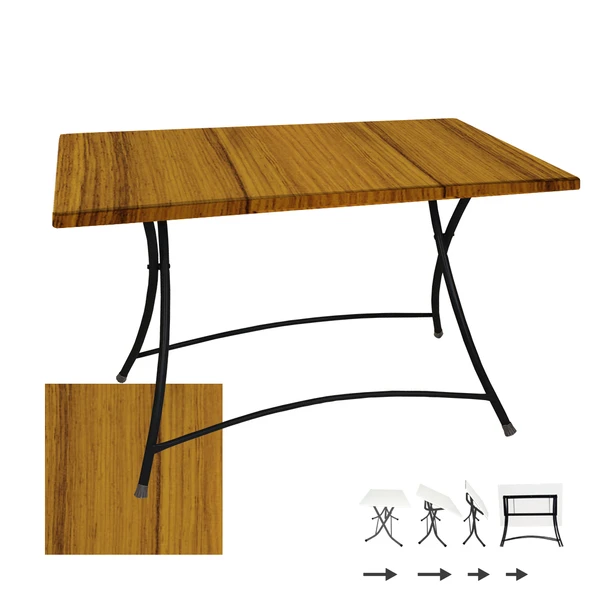 Modern Katlanır Masa 70x120 cm - (Werzalit, Wermodin ve Allzalit Tabla) - Real Teak ürün görseli 1
