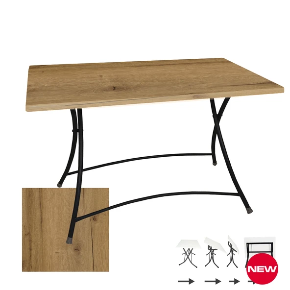 Modern Katlanır Masa 70x120 cm - (Werzalit, Wermodin ve Allzalit Tabla) - Canyon Palaca Oak ürün görseli 1
