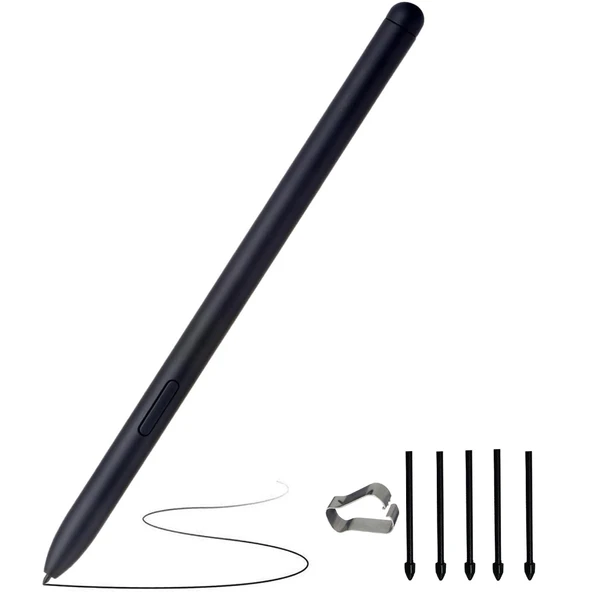 Samsung Galaxy Tab S7 Fe S7 Plus S8 Plus S7 S8 İle Uyumlu Spen Stylus Tablet Kalemi Yedek Uç Seti  Siyah ürün görseli 1