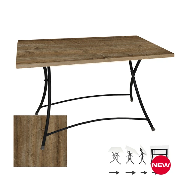 Modern Katlanır Masa 70x120 cm - (Werzalit, Wermodin ve Allzalit Tabla) - Canyon Hidalgo ürün görseli 1