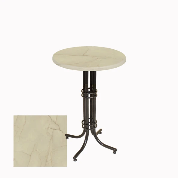 Bistro Masa Buket - (Werzalit, Wermodin ve Allzalit Tabla 60 cm çap) - Golden Marble ürün görseli 1