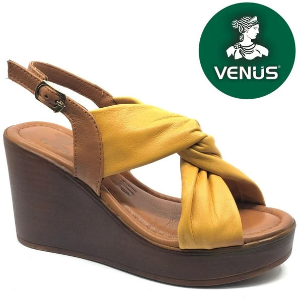 Venüs Victorr Hakiki Deri Comfort Ortopedik Kadın Sandalet ürün görseli 1