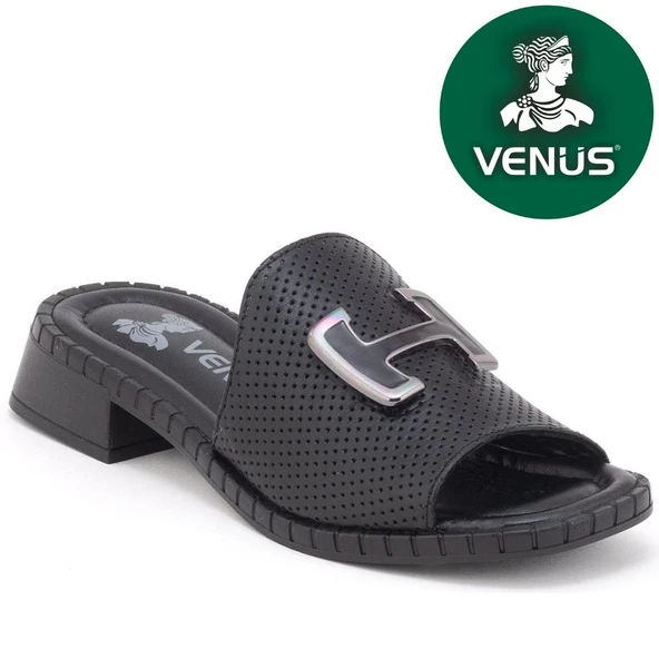 Venüs Mefron Hakiki Deri Kadın Terlik - Resim 2