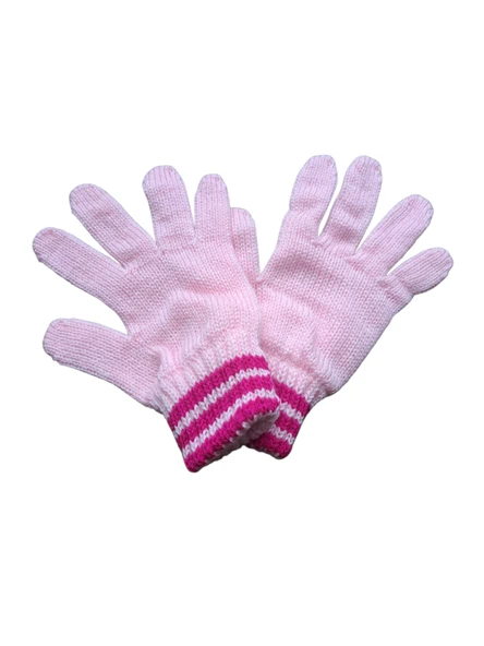 Pembe Kız Çocuk Eldiven 3-7 Yaş - Resim 4