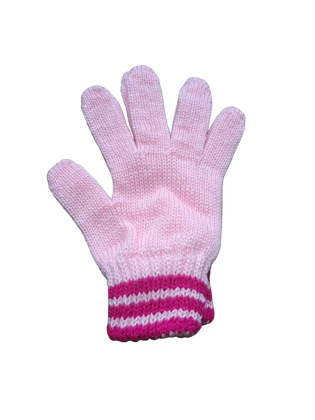 Pembe Kız Çocuk Eldiven 3-7 Yaş - Resim 3