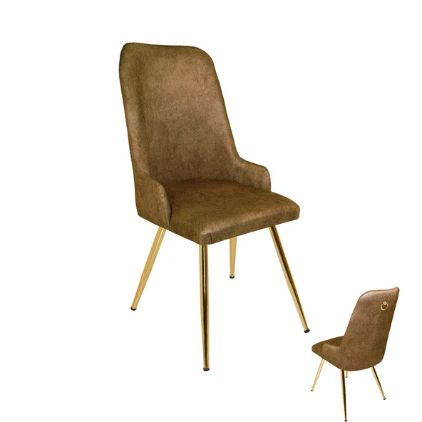 Çırağan Sandalye Gold - Kahve ürün görseli 1
