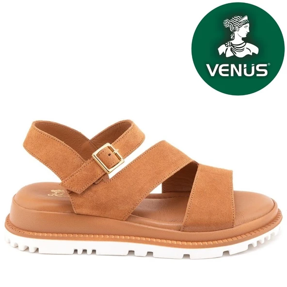 Venüs Hifli Hakiki Deri Comfort Ortopedik Kadın Sandalet ürün görseli 1