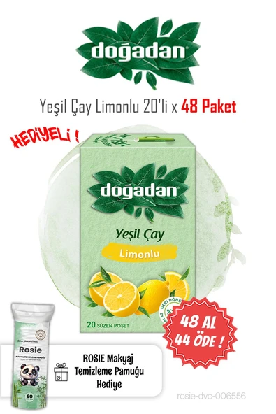 Doğadan 20'li 48 AL 44 ÖDE Limonlu Yeşil Çay ve ROSIE ürün görseli 1