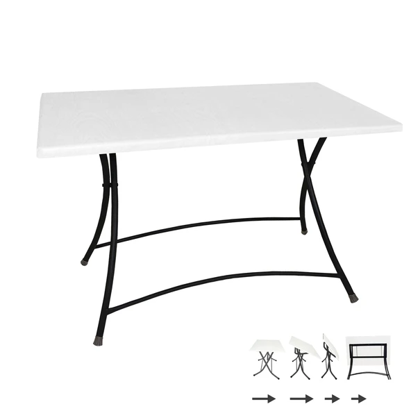 Modern Katlanır Masa 70x120 cm - (Werzalit, Wermodin ve Allzalit Tabla) - Beyaz ürün görseli 1