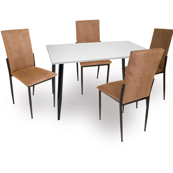 Manolya - Gözde ESB Mutfak Masa Takımı (Kumaş) - Kahve ürün görseli 1