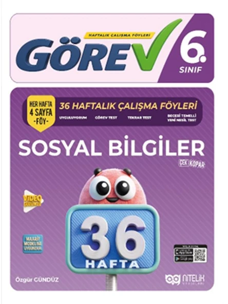 NİTELİK 6.SINIF GÖREV SOSYAL BİLGİLER (36 HAFTA) ürün görseli 1