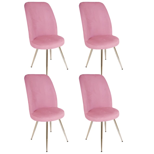 Saray Sandalye 4 Adet - Pembe ürün görseli 1