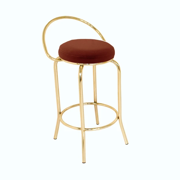 Bar Taburesi Arkalıklı Gold - Kahve ürün görseli 1