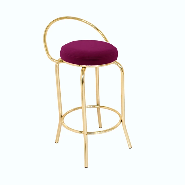 Bar Taburesi Arkalıklı Gold - Mor ürün görseli 1