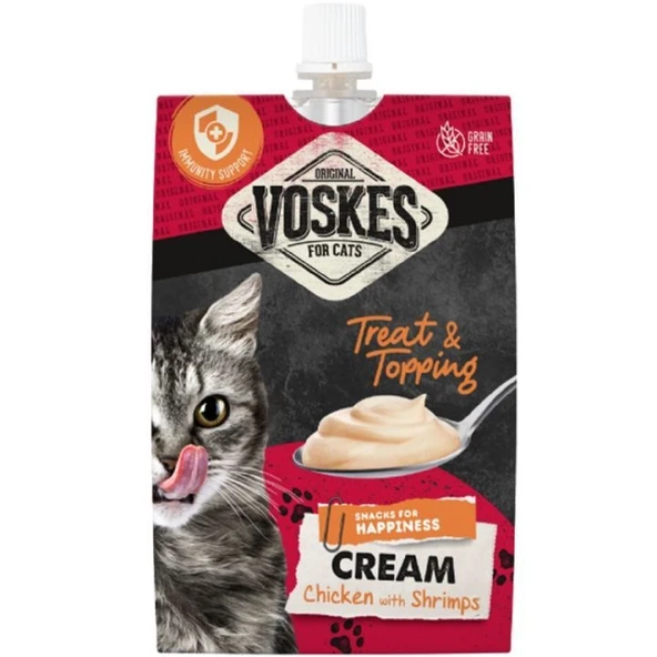 4 Adet Voskes Cream Tavuklu ve Karidesli Kedi Ödülü 90gr ürün görseli 1