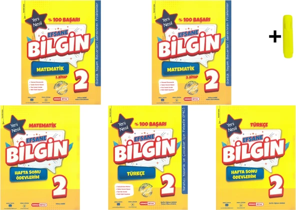 Kırmızı Beyaz Efsane Bilgin Matematik Ve Türkçe 2.Sınıf (5 KİTAP) ürün görseli 1