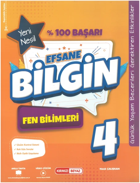 Kırmızı Beyaz Efsane Bilgin Fen Bilimleri 4.Sınıf ürün görseli 1