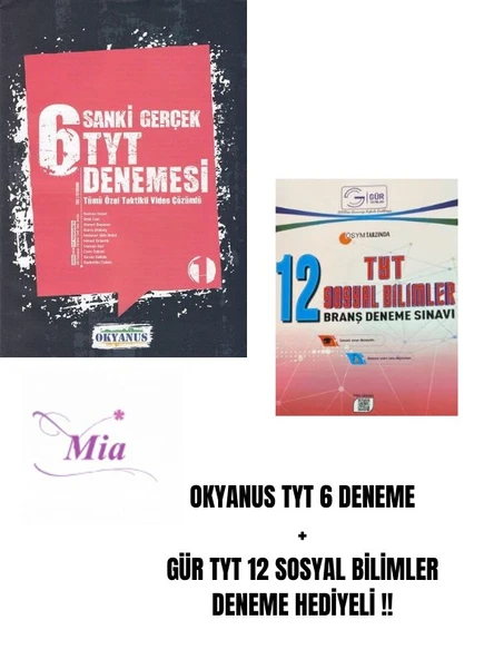 OKYANUS TYT 6 DENEME + GÜR TYT 12 SOSYAL BİLİMLER DENEME HEDİYELİ !! ürün görseli 1
