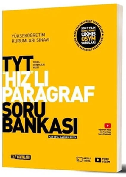 Hız Yayınları TYT Hızlı Paragraf Soru Bankası ürün görseli 1